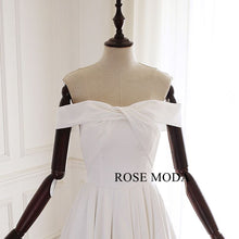 Load image into Gallery viewer, rosemoda-off-the-shoulder-simple-a-line-satin-wedding-dress-e.jpg