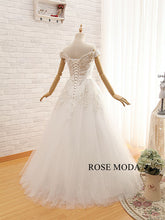 Load image into Gallery viewer, rosemoda-off-the-shoulder-structured-lace-a-line-wedding-dress-e.jpg