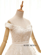 Load image into Gallery viewer, rosemoda-off-the-shoulder-structured-lace-a-line-wedding-dress-g.jpg