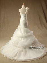 Load image into Gallery viewer, rosemoda-one-shoulder-ruched-organza-mermaid-wedding-dress-c.jpg
