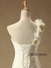 Load image into Gallery viewer, rosemoda-one-shoulder-ruched-organza-mermaid-wedding-dress-f.jpg