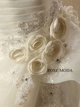 Load image into Gallery viewer, rosemoda-one-shoulder-ruched-organza-mermaid-wedding-dress-i.jpg