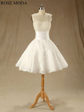 Load image into Gallery viewer, rosemoda-pearl-lace-short-wedding-dress-a.jpg