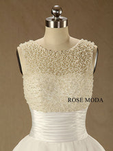 Load image into Gallery viewer, Rosemoda Lace Pearl Short Wedding Dress