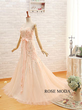 Load image into Gallery viewer, rosemoda-pink-delicate-beading-mermaid-wedding-dress-c.jpg