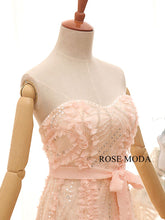 Load image into Gallery viewer, rosemoda-pink-delicate-beading-mermaid-wedding-dress-f.jpg