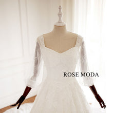 Load image into Gallery viewer, rosemoda-puffy-sleeve-lace-a-line-wedding-dress-g.jpg