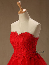 Load image into Gallery viewer, rosemoda-red-lace-ball-gown-wedding-dress-e.jpg