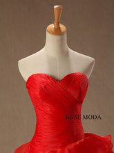 Load image into Gallery viewer, rosemoda-red-ruffled-organza-ball-gown-wedding-dress-d.jpg
