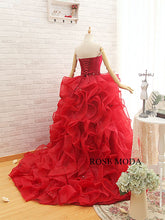 Load image into Gallery viewer, rosemoda-red-ruffled-organza-wedding-dress-e.jpg