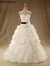 Load image into Gallery viewer, rosemoda-ruched-bodice-ruffled-skirt-ball-gown-wedding-dress-a.jpg