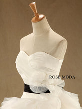 Load image into Gallery viewer, rosemoda-ruched-bodice-ruffled-skirt-ball-gown-wedding-dress-e.jpg