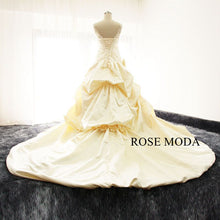 Load image into Gallery viewer, rosemoda-ruched-satin-ball-gown-wedding-dress-e.jpg