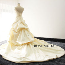 Load image into Gallery viewer, rosemoda-ruched-satin-ball-gown-wedding-dress-h.jpg