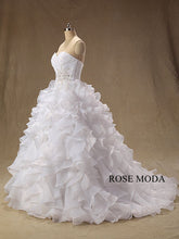 Load image into Gallery viewer, rosemoda-ruffled-organza-ball-gown-wedding-dress-b.jpg