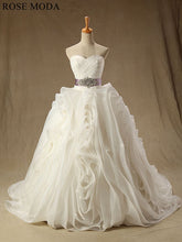 Load image into Gallery viewer, rosemoda-ruffled-organza-ball-gown-wedding-dress-withcrystal-belt-a.jpg