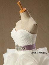 Load image into Gallery viewer, rosemoda-ruffled-organza-ball-gown-wedding-dress-withcrystal-belt-e.jpg