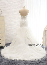 Load image into Gallery viewer, rosemoda-ruffled-organza-mermaid-wedding-dress-d.jpg