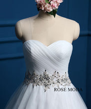 Load image into Gallery viewer, rosemoda-rushed-a-line-wedding-dress-f.jpg