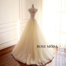 Load image into Gallery viewer, rosemoda-sequin-lace-a-line-wedding-dress-b.jpg