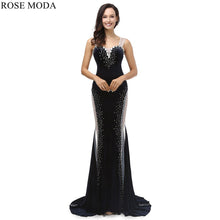 Load image into Gallery viewer, rosemoda-sheath-beaded-velvet-evening-dress-a.jpg