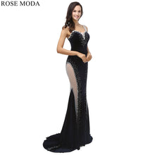Load image into Gallery viewer, rosemoda-sheath-beaded-velvet-evening-dress-b.jpg