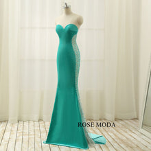 Load image into Gallery viewer, rosemoda-sheath-beaded-velvet-long-evening-dress-b.jpg