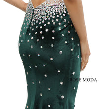 Load image into Gallery viewer, rosemoda-sheath-crystal-velvet-prom-dress-e.jpg