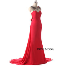 Load image into Gallery viewer, rosemoda-sheath-red-chiffon-long-women-prom-dress-b.jpg