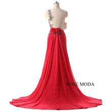 Load image into Gallery viewer, rosemoda-sheath-red-chiffon-long-women-prom-dress-c.jpg