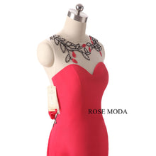 Load image into Gallery viewer, rosemoda-sheath-red-chiffon-long-women-prom-dress-e.jpg