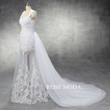 Load image into Gallery viewer, rosemoda-sheath-wedding-dress-with-removable-train-c.jpg