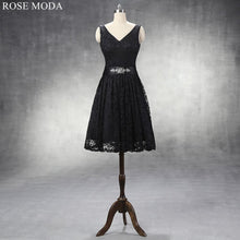 Load image into Gallery viewer, rosemoda-short-black-lace-party-dress-a.jpg