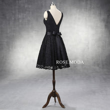 Load image into Gallery viewer, rosemoda-short-black-lace-party-dress-d.jpg