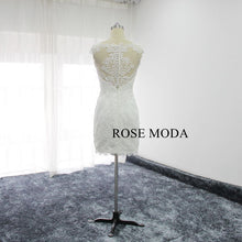 Load image into Gallery viewer, rosemoda-short-lace-wedding-dress-with-removable-skirt-e.jpg