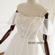 Load image into Gallery viewer, rosemoda-short-sleeve-elegant-a-line-wedding-dress-d.jpg