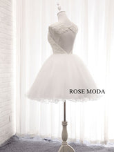 Load image into Gallery viewer, rosemoda-short-wedding-dress-with-cut-out-back-d.jpg
