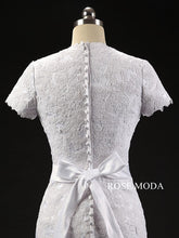 Load image into Gallery viewer, rosemoda-spuare-neck-lace-mermaid-wedding-dress-g.jpg