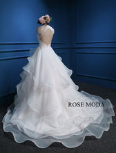 Load image into Gallery viewer, rosemoda-square-neckline-tired-organza-ball-wedding-gown-e.jpg