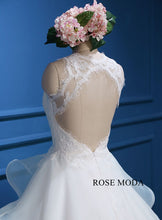 Load image into Gallery viewer, rosemoda-square-neckline-tired-organza-ball-wedding-gown-j.jpg