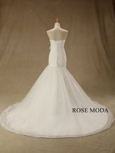 Load image into Gallery viewer, rosemoda-structured-asymmetrical-draped-horsehair-mermaid-wedding-dress-c.jpg