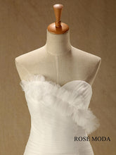 Load image into Gallery viewer, rosemoda-structured-asymmetrical-draped-horsehair-mermaid-wedding-dress-d.jpg