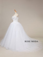 Load image into Gallery viewer, rosemoda-structured-dropped-ball-gown-wedding-dress-b.jpg