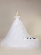 Load image into Gallery viewer, rosemoda-structured-dropped-ball-gown-wedding-dress-c.jpg