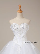 Load image into Gallery viewer, rosemoda-structured-dropped-ball-gown-wedding-dress-d.jpg