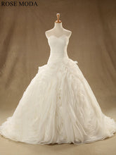 Load image into Gallery viewer, rosemoda-structured-dropped-ruffed-organza-ball-gown-wedding-dress-a.jpg