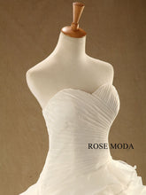 Load image into Gallery viewer, rosemoda-structured-dropped-ruffed-organza-ball-gown-wedding-dress-e.jpg