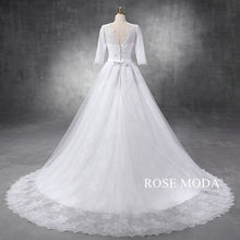 Load image into Gallery viewer, rosemoda-three-quarter-lace-a-line-wedding-dress-d.jpg