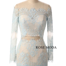 Load image into Gallery viewer, rosemoda-two-pieces-lace-prom-dress-e.jpg