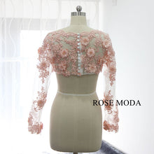 Load image into Gallery viewer, rosemoda-white-pink-organza-ball-gown-wedding-dress-n.jpg